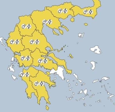 Επιδείνωση Καιρού με βροχές και καταιγίδες στην Δυτική Ελλάδα