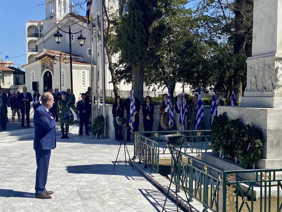 Ο περιφερειάρχης Πελοποννήσου στο εορτασμό της 25ης Μαρτίου στην Τρίπολη
