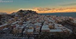 Το Ναύπλιο χιονισμένο από ψηλά (drone βίντεο)