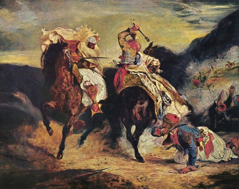 The Combat of the Giaour and Hassan, Delacroix
