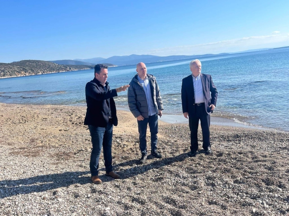 Επίσκεψη του Υφυπουργού Περιβάλλοντος Γιώργου Αμυρά στο Δήμο Ναυπλιέων για τη διάβρωση των ακτών