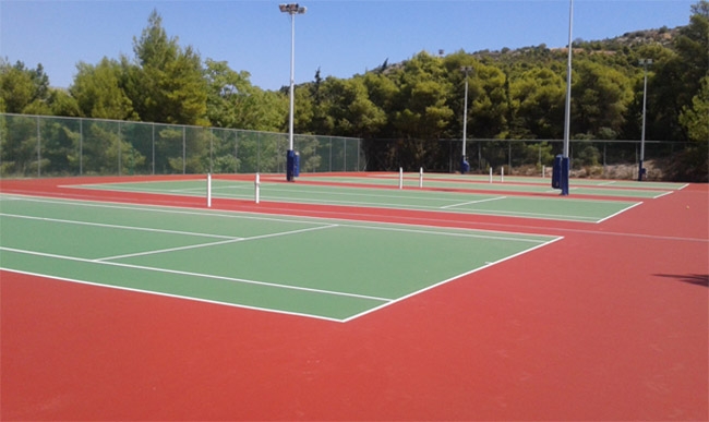 Τεχνική έκθεση γηπέδου μπάσκετ και γηπέδου τένις στο Δρέπανο Αργολίδας